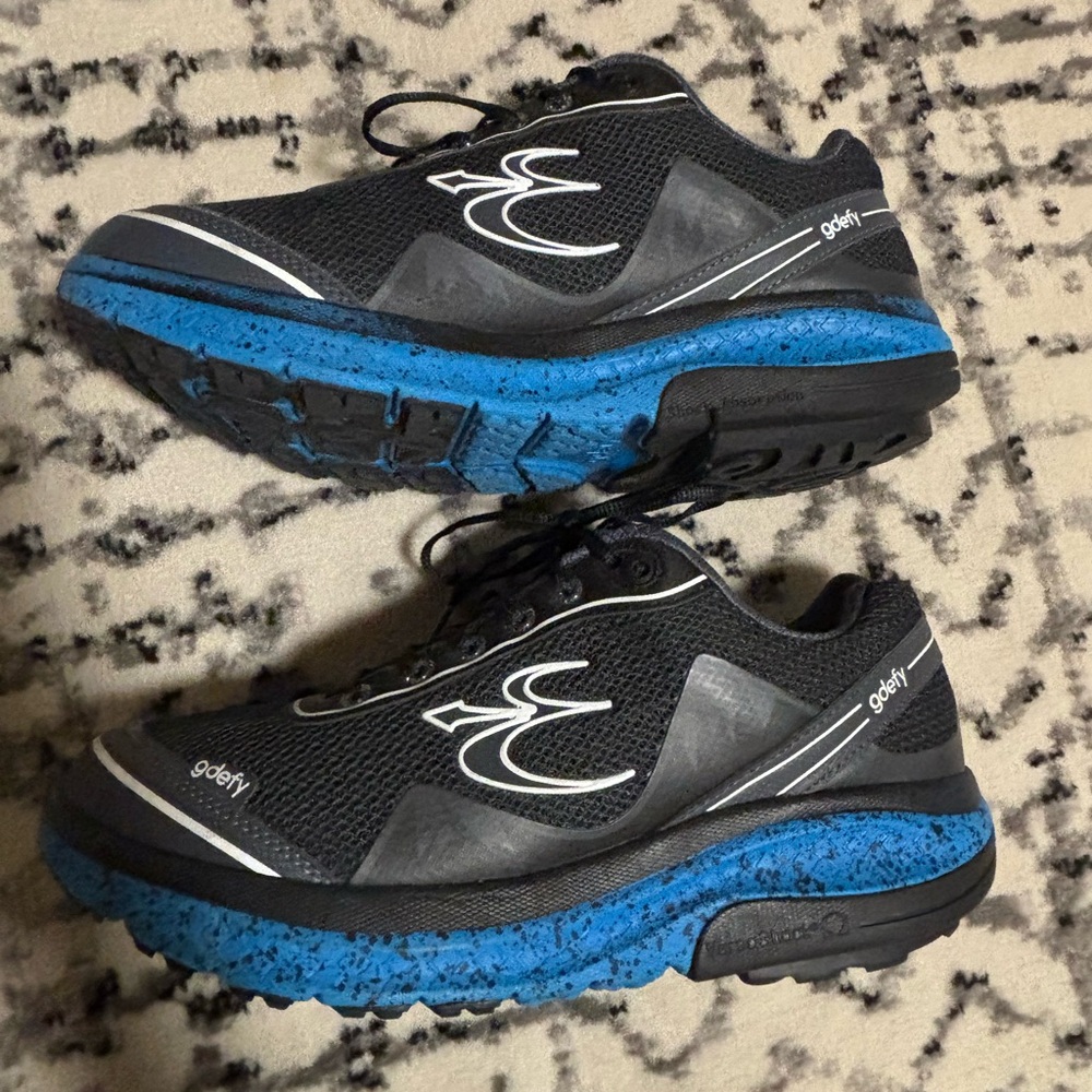 Gravity Defyer Men’s 10.5 Blue Black Walking Shoe